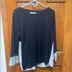 LOFT black top with cute half back